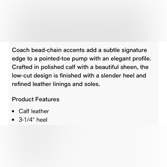 Coach Vonna pointed toe heel in navy blue studded leather women 9.5 B - Picture 12 of 13